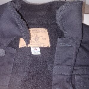 True Religion Black Trucker Jacket